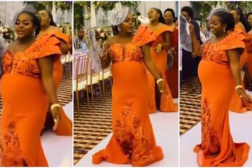 Pregnant Bride Dances to Kizz Daniel’s Buga Song at Wedding, Does Not Mind…