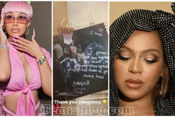 Cardi B gets a surprise gift from longtime friend Beyonce with a hand-written…