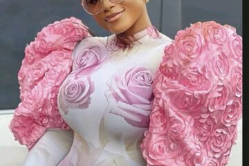 Destiny Etiko Causes Reactions as she shares photos of herself in pink flowery…